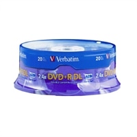 Blank Media 8.5GB Double Layer DVD+R discs 20 Pack