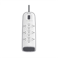 12-outlet Surge Protector with 8 ft Power Cord with Cable/Satellite and Telephone Protection