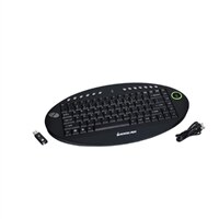 Wireless On-Lap Keyboard with Optical Trackball and Scroll Wheel