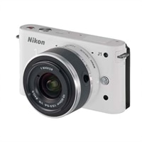 J1 White 10.1MP Compact Interchangeable Lens Digital Camera with 10-30mm Nikkor Lens