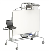 Bretford Mobile Interactive Whiteboard DIWB-AL - projection screen with floor stand - 75 in ( 191 cm )