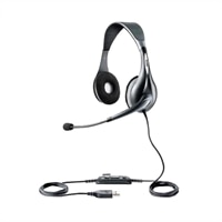 Jabra UC Voice 150 Duo - Headset ( semi-open ) - gray