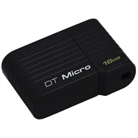 Kingston 16 GB DataTraveler Micro USB 2.0 Flash Drive - Black
