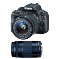 CANON Canon EOS Rebel SL1 18.0 MP Digital SLR Camera with EF-S 18-55mm IS STM lens and EF 75-300mm f/4-5.6 III