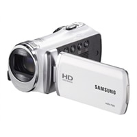 SAMSUNG Samsung HMX-F90 - Camcorder - High Definition - 5.0 Mpix - 52 x optical zoom - flash card - white