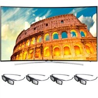 SAMSUNG Samsung 55 Inch Curved LED Smart TV UN55H8000 3D HDTV with 3D glasses (4pcs)