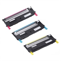 Dell 3-Pack: 1 x 1000-Page Cyan Toner Cartridge / 1 x 1000-Page Yellow Toner Cartridge / 1 x 1000-Page Magenta Toner Cartridge for Dell 1235cn Color Laser Printer