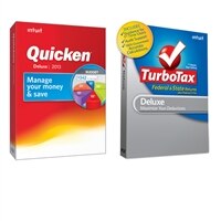 Intuit DL - Quicken Deluxe 2013 & DL -TurboTax Deluxe w/State TY2012 Val PK