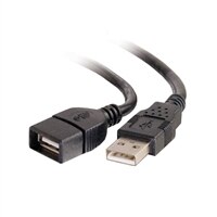 C2G USB 2.0 A Male to A Female Black Extension Cable - 6.5 ft
