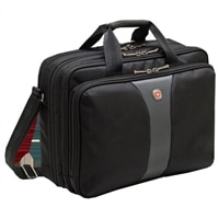 Swiss Gear LEGACY Checkpoint Friendly Triple Gusset Computer Case - Fits Laptops with Screen Sizes Up to 15.6-inch - Black