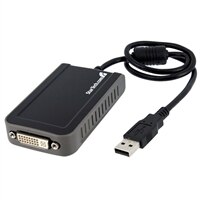 StarTech.com USB to DVI External Dual or Multi Monitor Video Adapter adaptateur vidéo externe - 16 Mo - noir