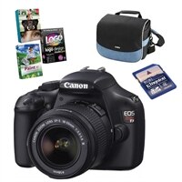 CANON CANADA INC. EOS Rebel T3 (NOIR) Caméra reflex à un objectif numérique CMOS de 12.2 mégapixels avec lentilles DC Offre groupée pour objectif Canon Case/ 8 Go/ carte SD SD4/8GB et photo créativité Suite