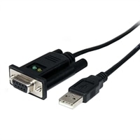 StarTech.com USB to Null Modem RS232 DB9 Serial DCE Adapter Cable with FTDI - Adaptateur série - USB 2.0 - RS-232 - noir