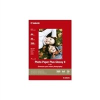 Canon Photo Paper Plus II PP-201 - Papier photo brillant - A4 (210 x 297 mm) - 260 g/m2 - 20 feuille(s) - pour PIXMA iP100, iP2600, iP2700, iP3500, iP4500, iX7000, MG8250, MP520, MX700, MX7600, MX850