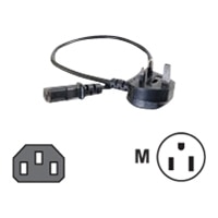 C2G Universal Power Cord - Cavo di alimentazione - IEC 320 (EN 60320) C13 - BS 1363 (M) - 10 m - stampato - nero