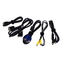 Reservekabelkit (VGA, composiet, S-Video, VGA naar component, audio en USB) voor de Dell M110 Micro Portable-projector