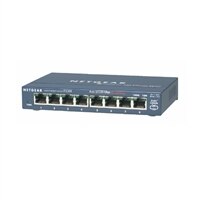 NETGEAR ProSafe FS108P 8 Port 10/100 Desktop Switch with 4 Port PoE - Switch - 8 x 10/100 - desktop - PoE