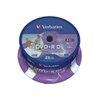 Verbatim - 25 x DVD+R DL - 8.5 GB 8x - breed bedrukbaar oppervlak - spindel - opslagmedia