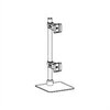Ergotron DeskStand DS100 - Stand voor dubbel plat scherm - aluminium, staal - zwart - schermgrootte: maximaal 24" [61 cm] - bevestigingsinterface: 100 x 100 mm, 75 x 75 mm