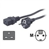 APC - Netsnoer (230 V wisselstroom) - IEC 320 EN 60320 C19 (V) - CEE 7/7 (SCHUKO) (M) - 2.5 m - zwart - voor P/N: SU2200RMI3U.1, SUA2200RMXLI3U, SUA3000I, SUA3000R2IX322, SUA3000RMI, SURT3000XLI/S