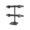 Ergotron DS100 Quad-Monitor Desk Stand - Stand voor viervoudig plat scherm - aluminium, staal - zwart - schermgrootte: maximaal 24" [61 cm] - bevestigingsinterface: 100 x 100 mm, 75 x 75 mm