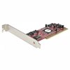 StarTech.com 4 Port PCI SATA RAID Controller Adapter Card - Storage controller (RAID) - 4 Kanaal - SATA 1.5Gb/s - 150 MBps - RAID 0, 1, 10, JBOD, 0+1 - PCI-X