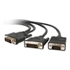 StarTech.com DVI-I Male to DVI-D Male and HD15 VGA Male Video Splitter Cable - DVI-splitser - DVI-I (M) - HD-15, DVI-D (M) - 1.8 m - duimschroeven - zwart