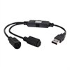 C2G Port Authority USB to Dual PS/2 Adapter - Adapter voor toetsenbord / muis - 6-pens PS/2 (V) - 4-PIN USB type A (M) - 31 cm - zwart