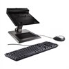 Dells E-View-ställ - 17 tum (43 cm), Enkel Dell E-Port-replikator (EURO1), Dell Quietkey USB-tangentbord (QWERTY), svart, svenskt/finskt och Svart USB-lasermus från Dell