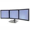 Ergotron DS100 Triple-Monitor Desk Stand - Ställ för 3 platta bildskärmar - aluminium, stål - svart - skärmstorlek: upp till 21 tum - monteringsgränssnitt: 100 x 100 mm, 75 x 75 mm