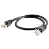 C2G - Patch-kabel ( DTE ) - RJ-45 (hane) - RJ-45 (hane) - 1 m (3.28 ft) - SSTP (screened shielded twisted pair) - CAT 6a - hakfri - svart
