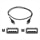 C2G - USB-kabel - 4-PIN USB type A (han) - 4-PIN USB type A (han) - 1 m ( USB / Hi-Speed USB ) - sort