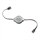 Belkin Retractable patch cable - 1.1 m - silver