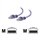 C2G Cat6 550MHz Snagless Patch Cable - Patch cable - RJ-45 (M) - RJ-45 (M) - 2 m - CAT 6 - moulded, stranded, snagless, booted - purple