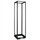45U 4-Post Open Frame Rack square holes black Adjustable depth from 24 to 36 inches