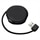 4-Port Travel USB 2.0 Hub with Built-in Cable - Black