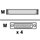 4-Port AccelePort Xp DTE DB-25M Straight Fan-out Cable