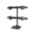 Ergotron DS100 Quad-Monitor Desk Stand - Pied pour écran plat quad - aluminium, acier - noir - Taille d'écran : jusqu'à 24 pouces - Interface de montage : 100 x 100 mm, 75 x 75 mm