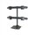 QUAD MONITOR STAND             (2X2) BLACK                      IN
