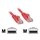 C2G Enhanced Cat5E 350MHz Snagless Patch Cable - Cavo patch - RJ-45 (M) - RJ-45 (M) - 1.5 m - CAT 5e - modellato, a più fili intrecciati, antigroviglio, con fascetta di fissaggio - rosso