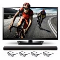 LG 55LM4700 55" 1080p 120Hz Cinema 3D LED-LCD HDTV with Soundbar + 4x 3D Glasses