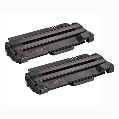 Dell 1130 Toner Bundle - 2 Black 2MMJP Toner.