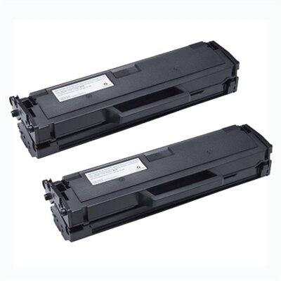 Dell B1163w Toner Bundle - 2 Black YK1PM Toner