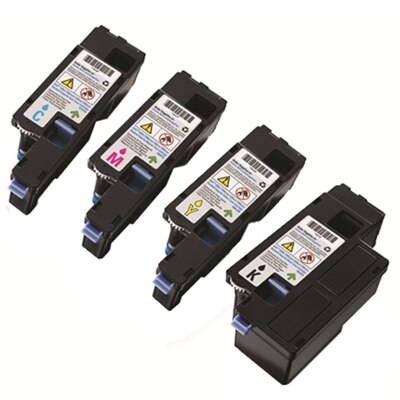 Dell C3765dn Toner 4-Pack Color Bundle - 1 Black (W8D60), 1 Cyan (1M4KP), 1 Yellow (MD8G4), 1 Magenta (XKGFP)