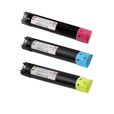 Dell 5130cdn Toner 3-Pack Color Bundle - 1 Cyan (P614N), 1 Yellow (T222N), 1 Magenta (R272N)