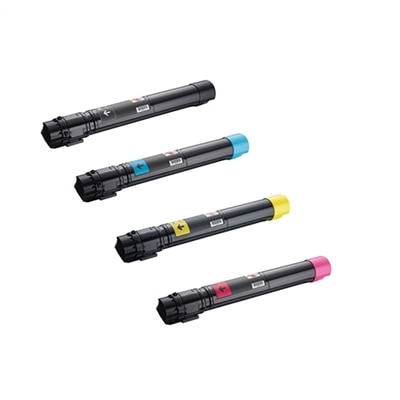 Dell 7130cdn Toner 4-Pack Color Bundle - 1 Black (3GDT0), 1 Cyan (J5YD2), 1 Yellow (FRPPK), 1 Magenta (7FY16)