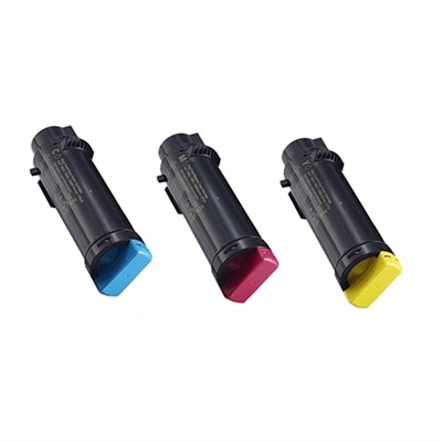 Dell H825cdw Toner 3-Pack Color Bundle - 1 Cyan (4Y75H), 1 Magenta (4NRYP), 1 Yellow (1MD5G)