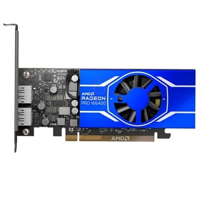 Dell AMDÂ® Radeon Pro W6400, 4 GB GDDR6, full height, PCIe 4.0x4, 2 DP Graphics Card