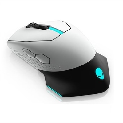 Alienware Wired/Wireless Gaming Mouse - AW610M - Lunar Light