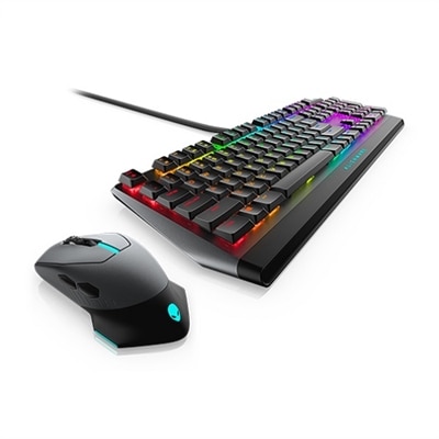 Image of Alienware Low Profile RGB Mechanical Gaming Keyboard AW510K and Wired/Wireless Gaming Mouse AW610M - Dark Side of the Moon